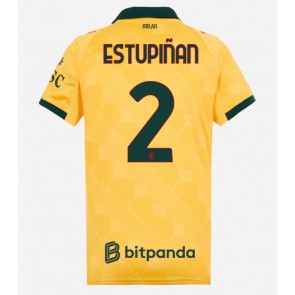 AC Milan Pervis Estupinan #2 Tercera Equipación Mujer 2025-26 Manga Corta